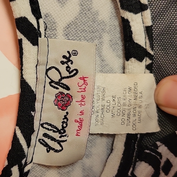 Urban Rose Made in the USA Women's Black and White Midi Dress Sz Small - Picture 3 of 5